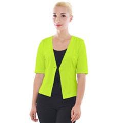 Arctic Lime Cropped Button Cardigan by FabChoice