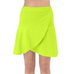 Arctic Lime Wrap Front Skirt