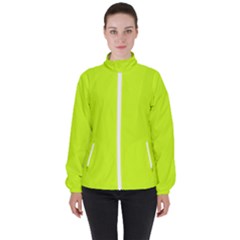 Arctic Lime Women s High Neck Windbreaker by FabChoice