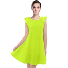 Arctic Lime Tie Up Tunic Dress by FabChoice