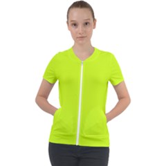 Arctic Lime Short Sleeve Zip Up Jacket by FabChoice