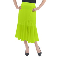 Arctic Lime Midi Mermaid Skirt by FabChoice