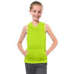 Arctic Lime Kids  Sleeveless Hoodie by FabChoice