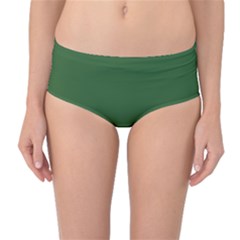 Basil Green Mid-waist Bikini Bottoms by FabChoice