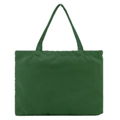 Basil Green Zipper Medium Tote Bag by FabChoice