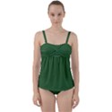 Basil Green Twist Front Tankini Set View1