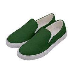 Basil Green Women s Canvas Slip Ons by FabChoice