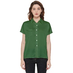 Basil Green Short Sleeve Pocket Shirt by FabChoice