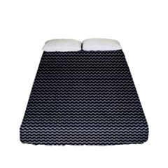 Chevron Colors Blanc/noir Fitted Sheet (full/ Double Size) by kcreatif