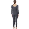 Chevron colors blanc/noir Long Sleeve Catsuit View2