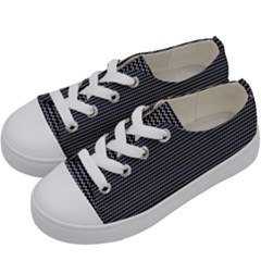 Chevron Colors Blanc/noir Kids  Low Top Canvas Sneakers by kcreatif