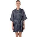 Chevron colors blanc/noir Half Sleeve Satin Kimono  View1