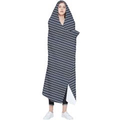 Chevron Colors Blanc/noir Wearable Blanket by kcreatif