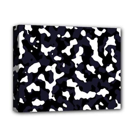 Camouflage Bleu Deluxe Canvas 14  X 11  (stretched) by kcreatif