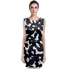 Camouflage Bleu Classic Sleeveless Midi Dress by kcreatif