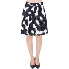 Camouflage Bleu Velvet High Waist Skirt by kcreatif