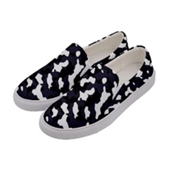 Camouflage Bleu Women s Canvas Slip Ons by kcreatif