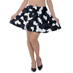 Camouflage Bleu Velvet Skater Skirt by kcreatif