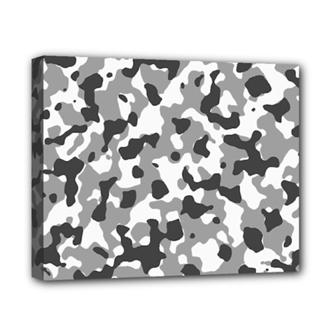 Camouflage Gris/blanc Canvas 10  X 8  (stretched) by kcreatif