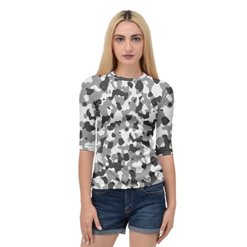 Camouflage Gris/blanc Quarter Sleeve Raglan Tee by kcreatif