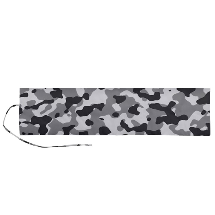 Camouflage Gris/Blanc Roll Up Canvas Pencil Holder (L)