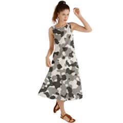 Camouflage Gris/blanc Summer Maxi Dress by kcreatif