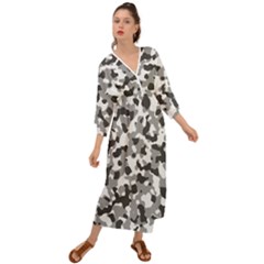 Camouflage Gris/blanc Grecian Style  Maxi Dress by kcreatif