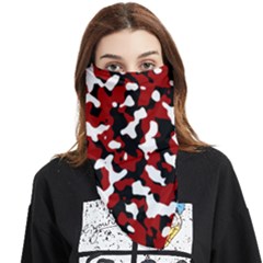 Camouflage Rouge Face Covering Bandana (triangle) by kcreatif