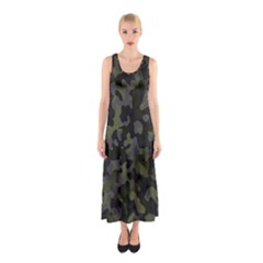 Camouflage Vert Sleeveless Maxi Dress by kcreatif