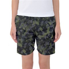 Camouflage Vert Women s Basketball Shorts by kcreatif