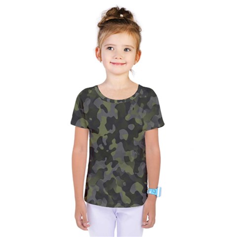 Camouflage Vert Kids  One Piece Tee by kcreatif