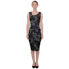 Camouflage Vert Sleeveless Pencil Dress by kcreatif