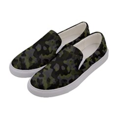 Camouflage Vert Women s Canvas Slip Ons by kcreatif