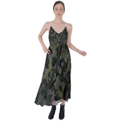 Camouflage Vert Tie Back Maxi Dress by kcreatif