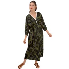 Camouflage Vert Grecian Style  Maxi Dress by kcreatif