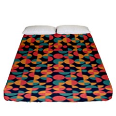 Beautiful Shapes Pattern Fitted Sheet (king Size) by designsbymallika