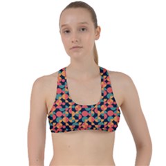 Beautiful Shapes Pattern Criss Cross Racerback Sports Bra by designsbymallika