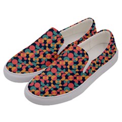 Beautiful Shapes Pattern Men s Canvas Slip Ons by designsbymallika