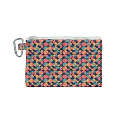 Beautiful Shapes Pattern Canvas Cosmetic Bag (small) by designsbymallika