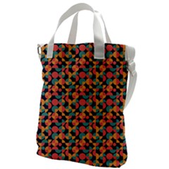 Beautiful Shapes Pattern Canvas Messenger Bag by designsbymallika