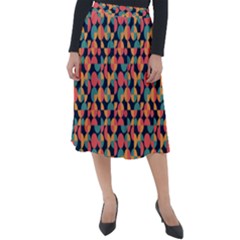 Beautiful Shapes Pattern Classic Velour Midi Skirt  by designsbymallika