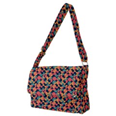 Beautiful Shapes Pattern Full Print Messenger Bag (m) by designsbymallika