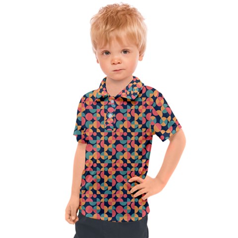 Beautiful Shapes Pattern Kids  Polo Tee by designsbymallika