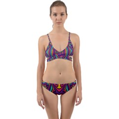 Abstract Pattern Wrap Around Bikini Set by designsbymallika