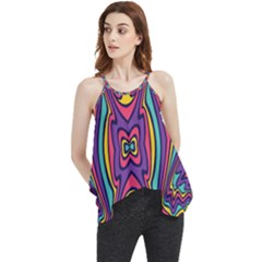 Abstract Pattern Flowy Camisole Tank Top