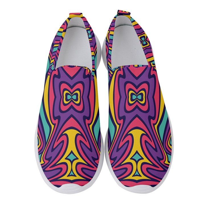 Abstract Pattern Women s Slip On Sneakers