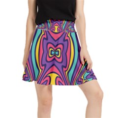 Abstract Pattern Waistband Skirt