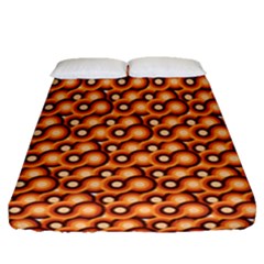 Curvy Geometric Pattern Fitted Sheet (queen Size) by designsbymallika