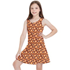 Curvy Geometric Pattern Kids  Lightweight Sleeveless Dress