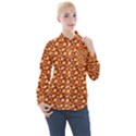 Curvy Geometric Pattern Women s Long Sleeve Pocket Shirt View1